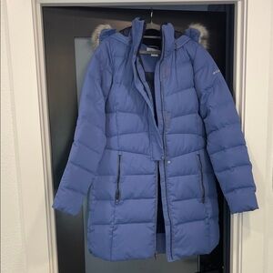 Columbia Women's Sky Blue Long Puffer Coat